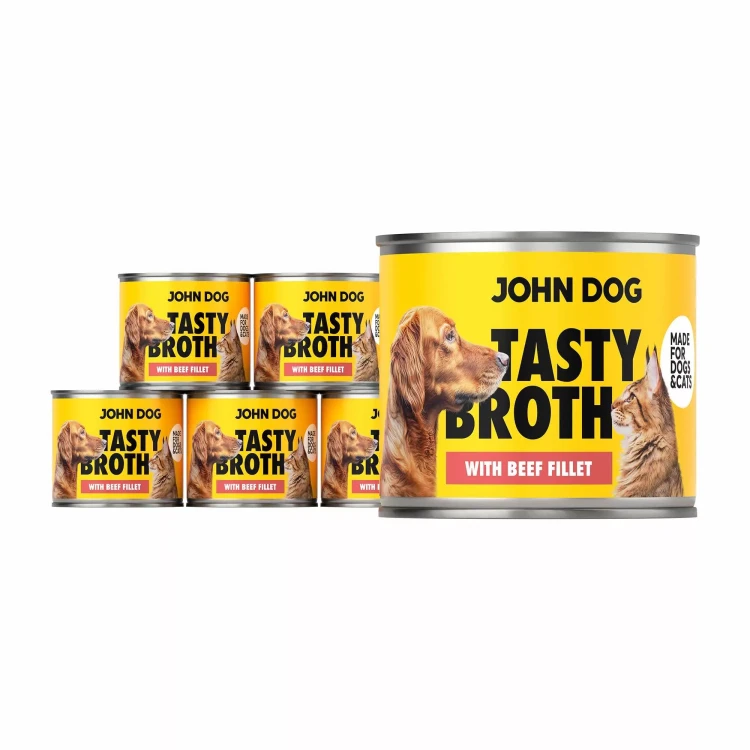 karma-mokra-dla-psa-i-kota-tasty-broth-fillet-wolowina-zestaw-john-dog.webp