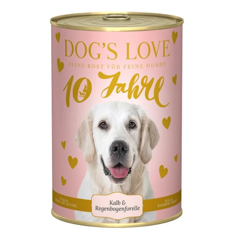 DOG'S LOVE Kalb - cielęcina z pstrągiem i jabłkiem Mokra Karma dla psów (400g).jpg