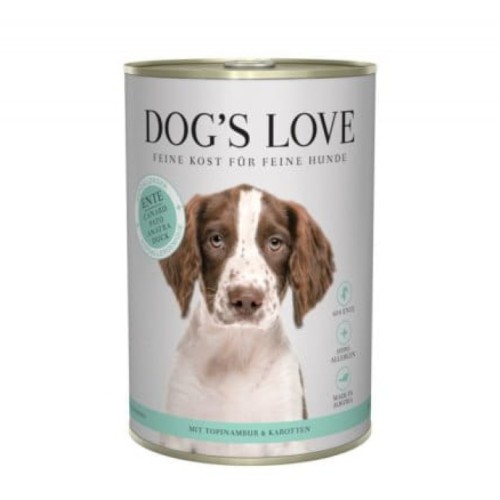 DOG'S LOVE Ente - kaczka z topinamburem i marchewką Mokra Karma dla psów (400g).jpg