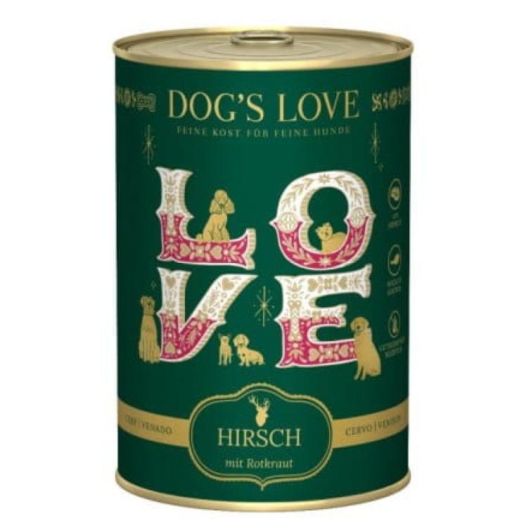 DOG'S LOVE Winter Menu Hirsch - mięso jelenia z kasztanami Mokra Karma dla psów (400g).jpg
