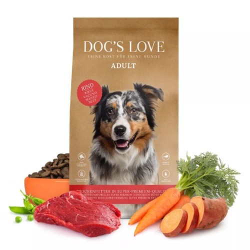 DOG'S LOVE Rind - wołowina z batatami i buraczkami Sucha Karma dla psów (12 kg).jpg