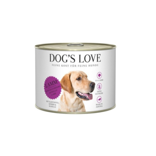 DOG'S LOVE Lamm - jagnięcina z dynią, morelą i ziemniakami Mokra Karma dla psów (200g).png
