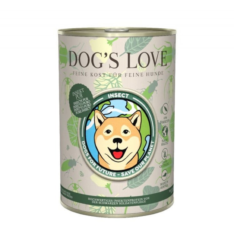 DOG'S LOVE Insekt pur - owadów i warzyw Mokra Karma dla psów (400g).jpg