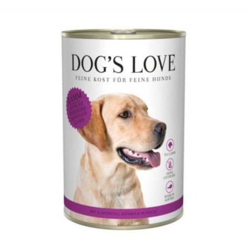 DOG'S LOVE Lamm - jagnięcina z dynią, morelą i ziemniakami Mokra Karma dla psów (400g).jpg