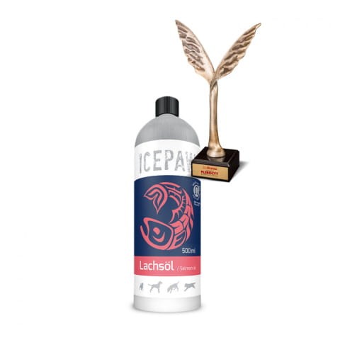ICEPAW High Premium Lachs oil - olej z łososia 100% (500 ml) - nagroda