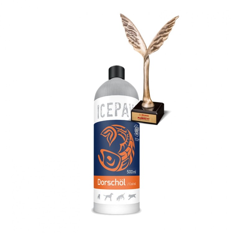 Icepaw High Premium - olej z dorsza 100% (500 ml) - nagroda