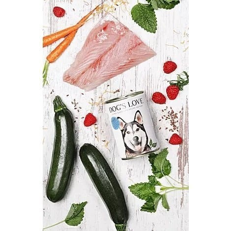 DOG'S LOVE Fisch - ryby z amarantusem, marchewką i mniszkiem lekarskim Mokra Karma dla psów (200g)-2.jpg